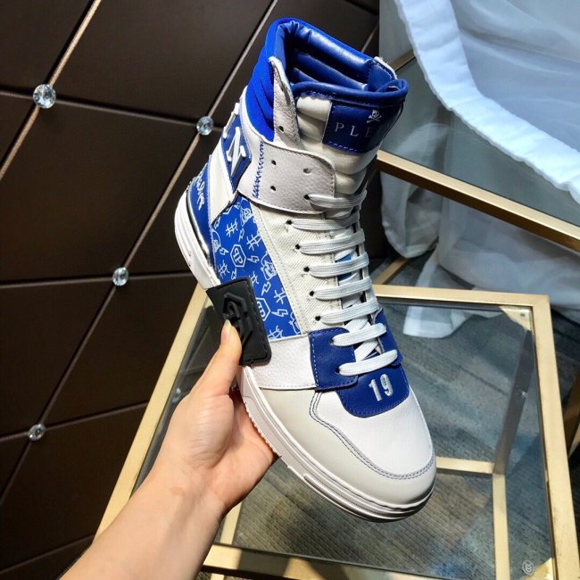 Philipp Plein Men Shoes High Top Sneaker Fashion Design Luxury Brand Whatapp