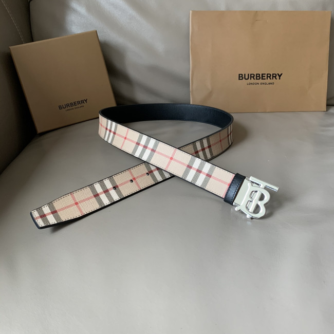 Burberry Mens Belt Luxury Brand Design Fashion Type with Original Box Reversible Monogram Motif Vintage Check Belt Whatapp