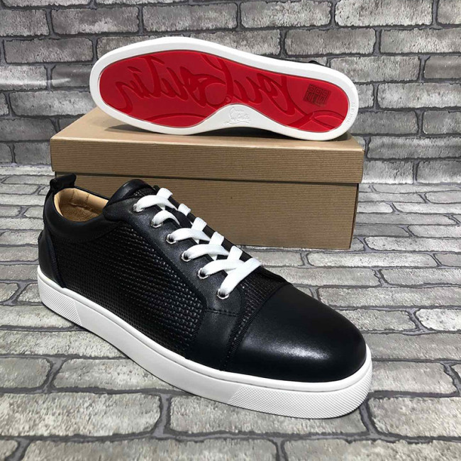 Christian Louboutin Mens Shoes Luxury Brand Red Bottom Design Louis Junior Spikes Flat with Original Box CL sneakers Whatapp