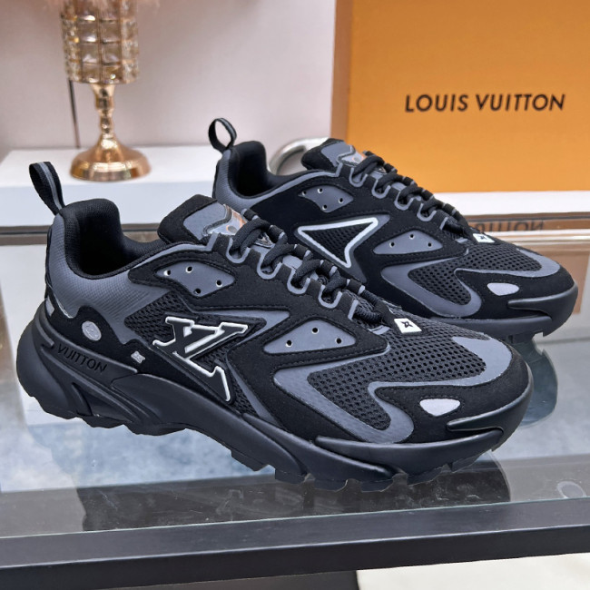 Louis Vuitton Men Shoes Fashion Sneakers Luxury Brand Mens LV RUNNER TATIC SNEAKER Black Mix of materials with Original Box 1A9UO2 Whatapp