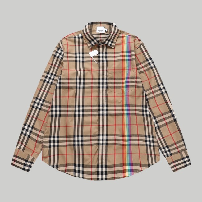 Burberry Women Mens Long Sleeve Shirts Luxury Brand Mens Shirt Top Quality Whatapp