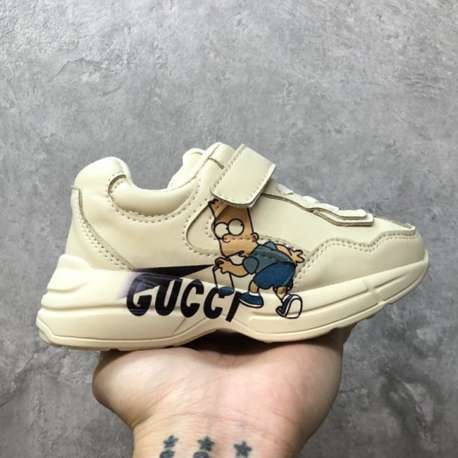 Gucci Kids Shoes Sneakers Breathable Children Casual Walking Sneakers with Original Box Rhyton Sneaker Whatapp