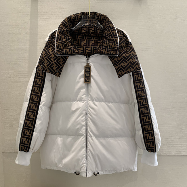 Fendi Design Mens Womens Winter Windprood Down Jackets Keep Warm 90% White Duck Down Whatapp