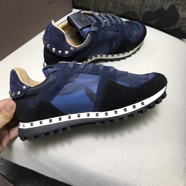 Valentino Men Shoes Fashion Design Luxury Brand ROCKRUNNER CAMOUFLAGE LAMINATED SNEAKER Whatapp