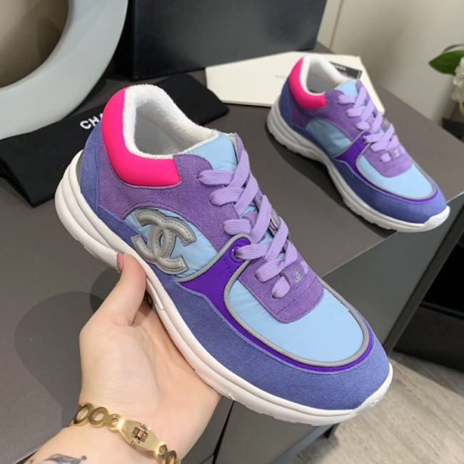 Chanel Women Shoes Sneakers Lace-Up Design Luminous Luxury Brand Sports Shoes with Original Box Whatapp