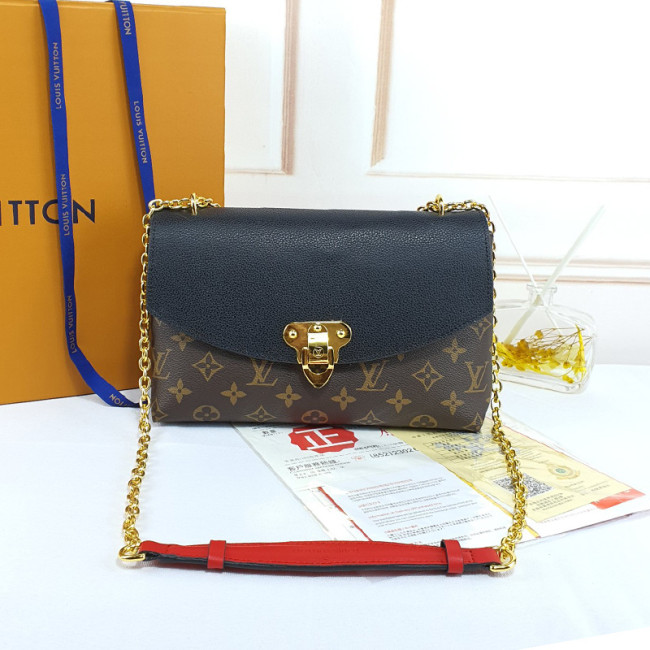 Louis Vuitton Womens Shoulder Messenger Bags Luxury Brand Fashion Type SAINT-PLACIDE Black Monogram coated canvas and grained colored leather M43714 with Original Box Whatapp