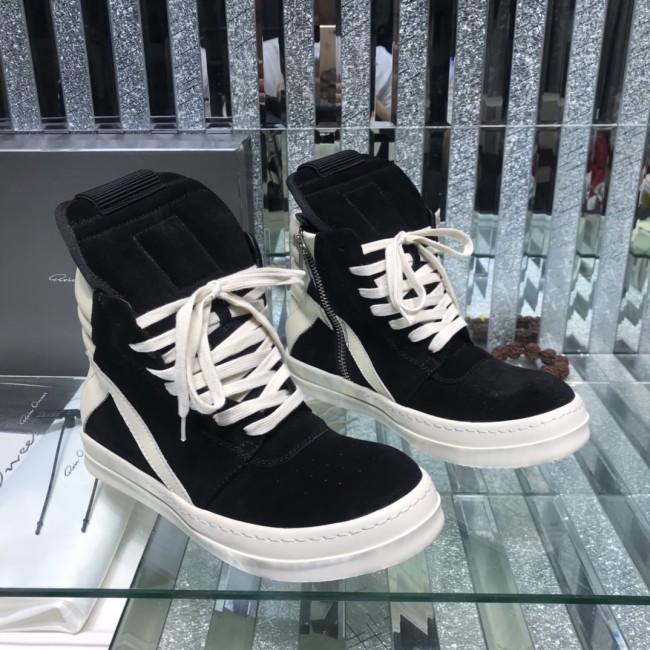 Rick Owens Men Shoes Sneakers Leather High-Top Breathable Mens Casual Shoes Ankle Boots with Original Box Whatapp