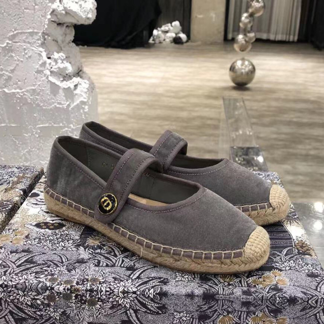 Dior Women Shoes Luxury Brand Design Dior Espadrille Nude Mesh Embroidery Womens Shoes with Original Box Whatapp