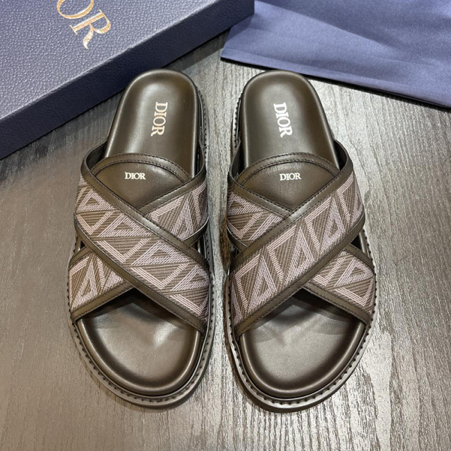 Dior Men Shoes Sandals Luxury Brand Fashion DIOR AQUA SANDAL Black Dior Oblique Jacquard with Original Box 3SA135ZSA_H969 Whatapp