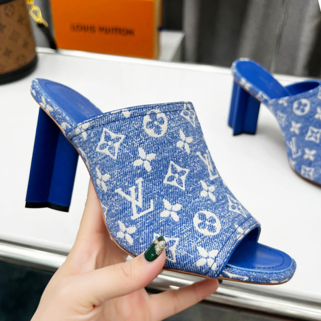 Louis Vuitton Womens Shoes Sandals Slippers Luxury Brand SILHOUETTE MULE 1A9PX4 Monogram denim with Original Box Whatapp