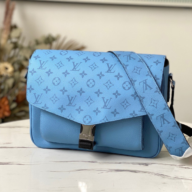 Louis Vuitton Mens Bags Luxury Brand MESSENGERAMA Taigarama Denim blue with Original Box M30745 Whatapp