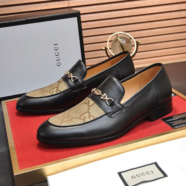 Gucci Mens Shoes Leather Design Luxury Brand Business Dress Shoes for Men with Original Box Whatapp