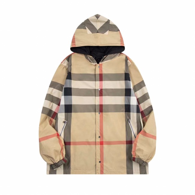 Burberry Design Men Womens Reversible Hoodie Jacket Luxury Brand Womens Jackets Top Quality Whatapp