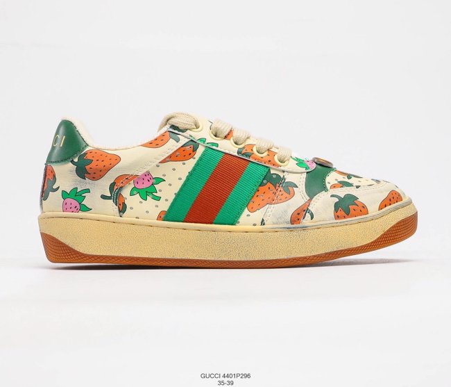 Gucci Distressed Screener Sneakers Womens Shoes 4401E296 Whatapp