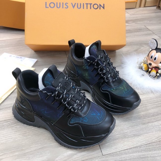 Louis Vuitton Men Shoes Fashion Sneakers Luxury Brand Mens Run Away Pulse Sneaker Casual Shoes with Original Box Whatapp