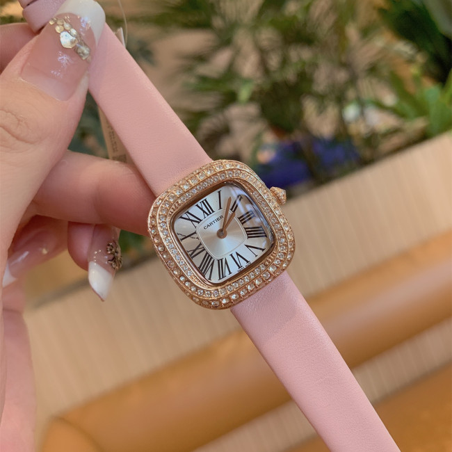 Cartier Womens Watch Luxury Brand Design Fashion Type with Original Box COUSSIN DE CARTIER Whatapp