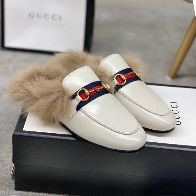 Gucci Womens Shoes Casual Loafers Design Luxury Brand Leather Princetown with Original Box Whatapp