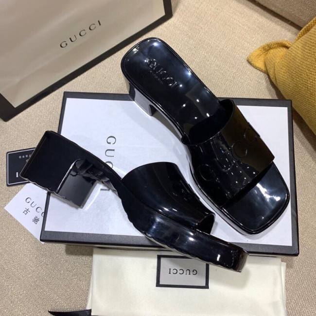 Gucci Womens Shoes Sandals Slides Slippers Luxury Brand Thick Sole 5cm Heel Design Women's GG slide sandal with Original Box Whatapp