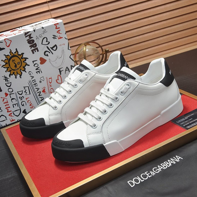 Dolce&Gabbana Men Shoes Sneakers Luxury Calfskin Nappa Portofino Sneakers With Rubber Toe CS1802AW11389697 Whatapp