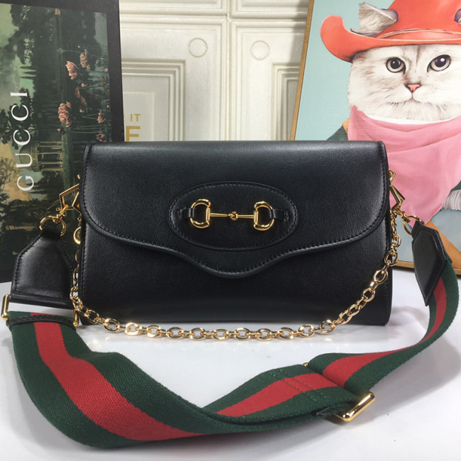 Gucci Womens Bags Luxury Brand Gucci Gucci Horsebit 1955 small bag in black leather with Original Box 677286 18YSX 1060 Whatapp