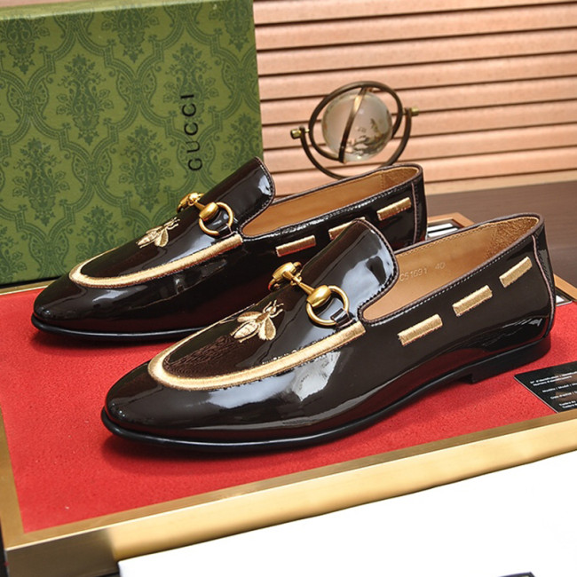 Gucci Mens Shoes Leather Design Luxury Brand Business Dress Shoes for Men with Original Box Whatapp