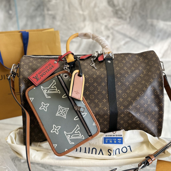 Louis Vuitton Womens and Mens Unisex Bags Luxury Brand LV Keepall Bandoulière 45 Fashion Design Travel Bag Whatapp