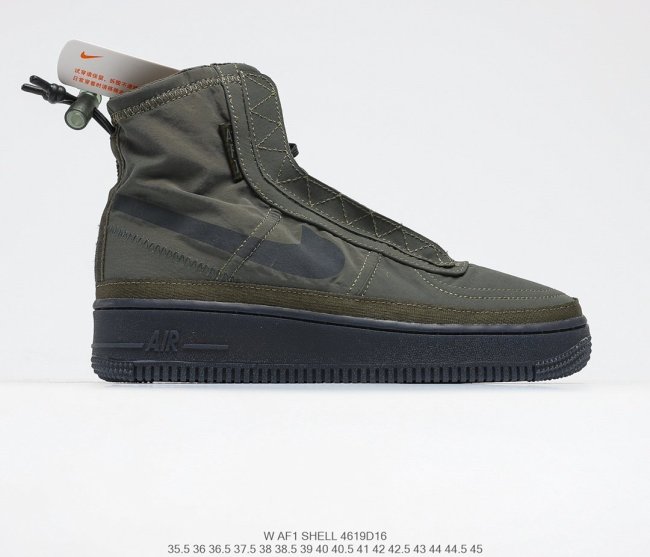 Nike Wmns Air Force 1 Shell Dark Olive/Black Sneakers Men Womens Shoes 4619D16 Whatapp