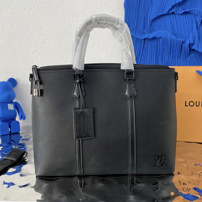 Louis Vuitton Mens Shoulder Bags Handbags Luxury Brand Fashion LOCK IT TOTE M59158 Black Grained calf leather Whatapp