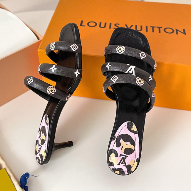 Louis Vuitton Womens Shoes Sandals Slippers Luxury Brand REVIVAL APPEAL MULE 1A93WI calf leather with Original Box 5.5cm Heel Whatapp