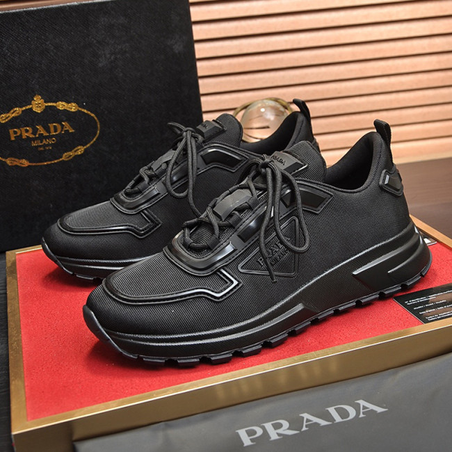 Prada Mens Shoes Casual Luxury Brand Breathable Sneakers with Original Box Whatapp