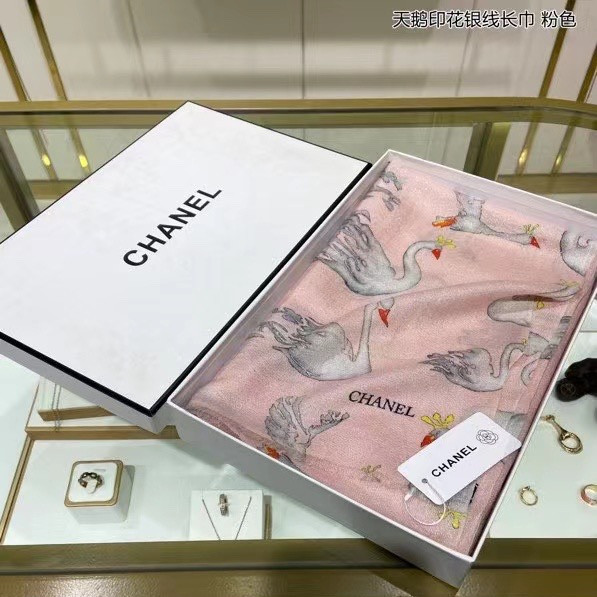 Chanel Scarves Womens Fashion Scarf with Original Box Whatapp