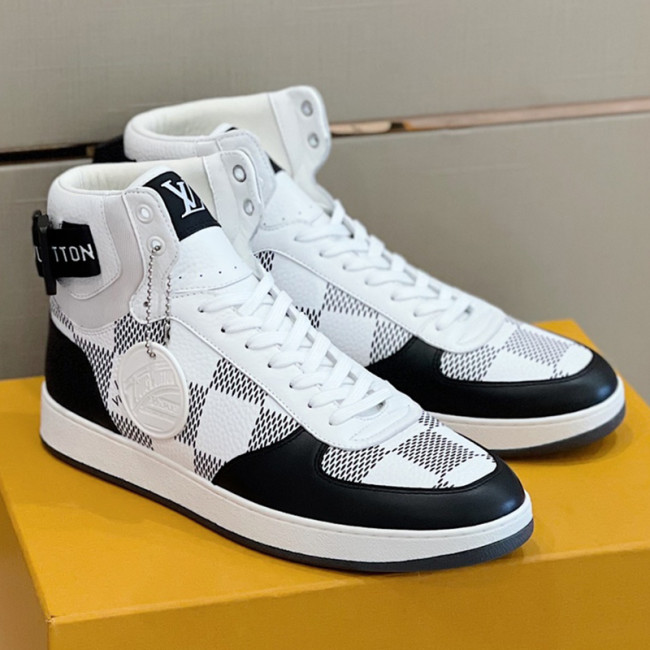 Louis Vuitton Men Shoes Sneakers Casual Luxury Brand RIVOLI SNEAKER BOOT with Original Box Whatapp