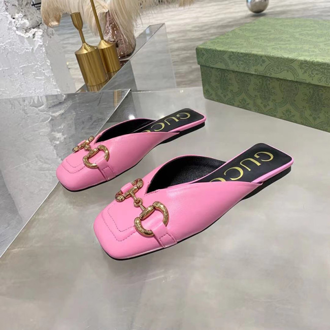 Gucci Womens Shoes Flat Mule with Horsebit Whatapp