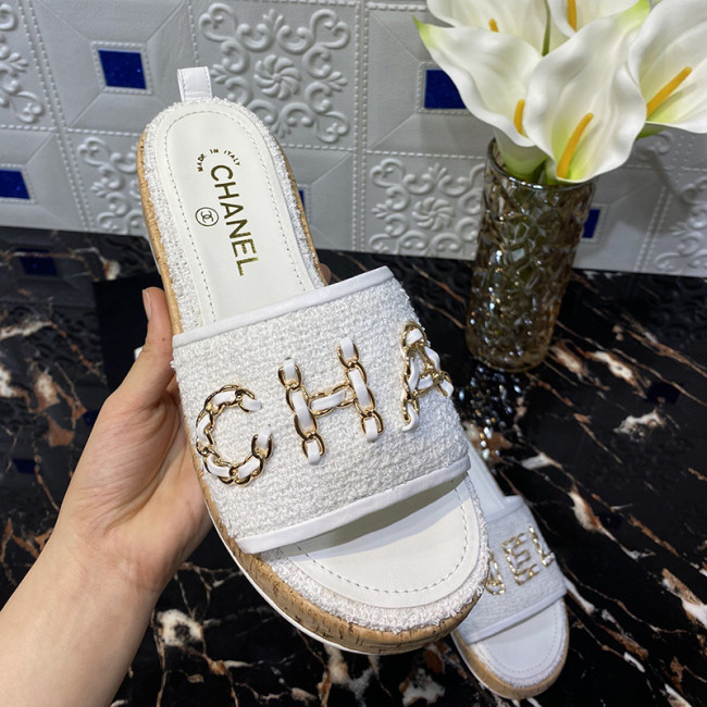 Chanel Womens Shoes Mules Tweed Whatapp