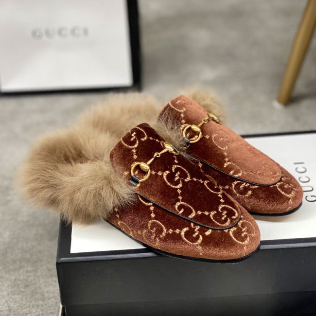 Gucci Womens Shoes Casual Loafers Design Luxury Brand Leather Princetown with Original Box Whatapp