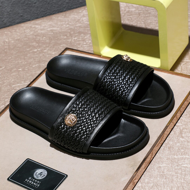 Versace Men Shoes Fashion Mule Luxury Designer Palazzo Pool Slides Whatapp