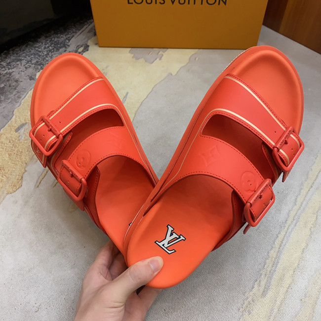 Louis Vuitton Mens Shoes Slippers Sandals Flip Flop Luxury Brand LV TRAINER MULE with Original Box Whatapp