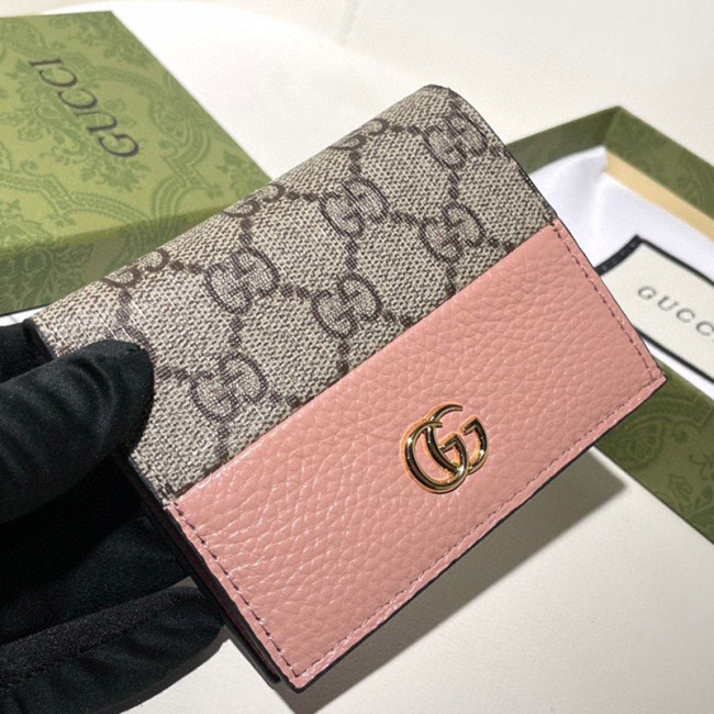 Gucci Womens Bags Wallets Leather Design Luxury Brand GG Marmont card case wallet with Original Box 658610 17WAG 5788 Whatapp