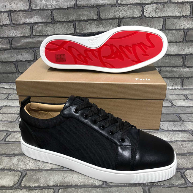 Christian Louboutin Mens Shoes Luxury Brand Red Bottom Design Louis Junior Spikes Flat with Original Box CL sneakers Whatapp