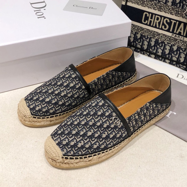 Dior Women Shoes Luxury Brand Design Dior Granville Espadrille Women Shoes with Box Whatapp