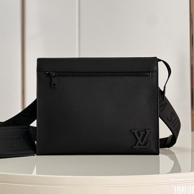 Louis Vuitton Mens Bags Clutch Luxury Brand Fashion Type MESSENGER VOYAGE M59329 with Original Box Black Aerogram cowhide leather Whatapp