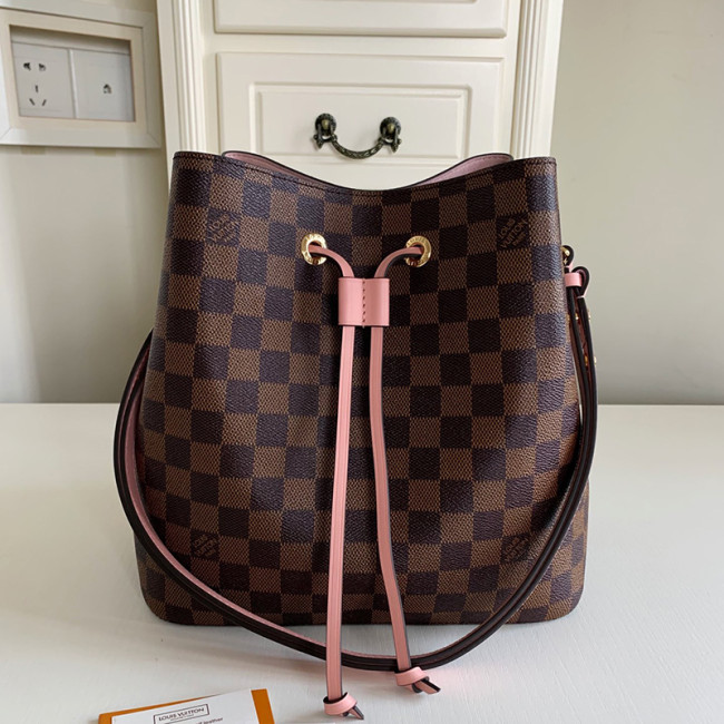 Louis Vuitton Womens Bag Crossbody Design NÉONOÉ MM Venus Pink Damier Ebène coated canvas Luxury Brand with Original Box N40198 Whatapp