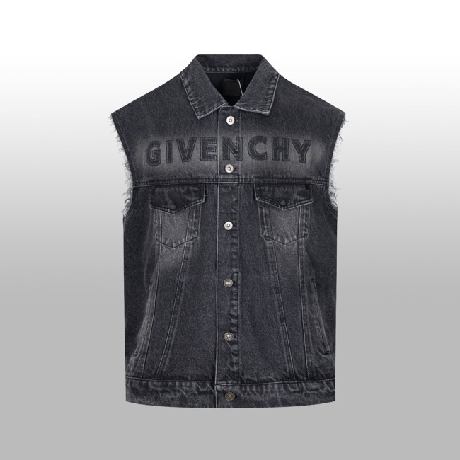 Givenchy Womens Mens Coat Luxury Brand Mens Denim Vest Jacket with Original Box Whatapp