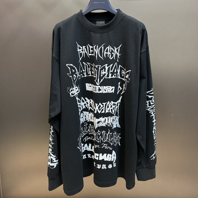 Balenciaga Luxury Brand Women Mens Long Sleeve T-Shirt Whatapp