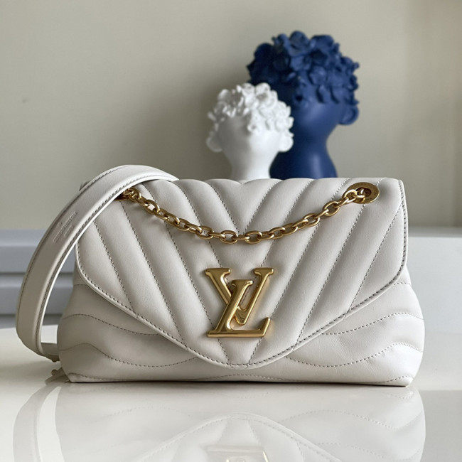 Louis Vuitton Womens Bags Shoulder Bag Luxury Brand LV NEW WAVE CHAIN BAG Ivory Smooth cowhide leather with Original Box M58549 Whatapp