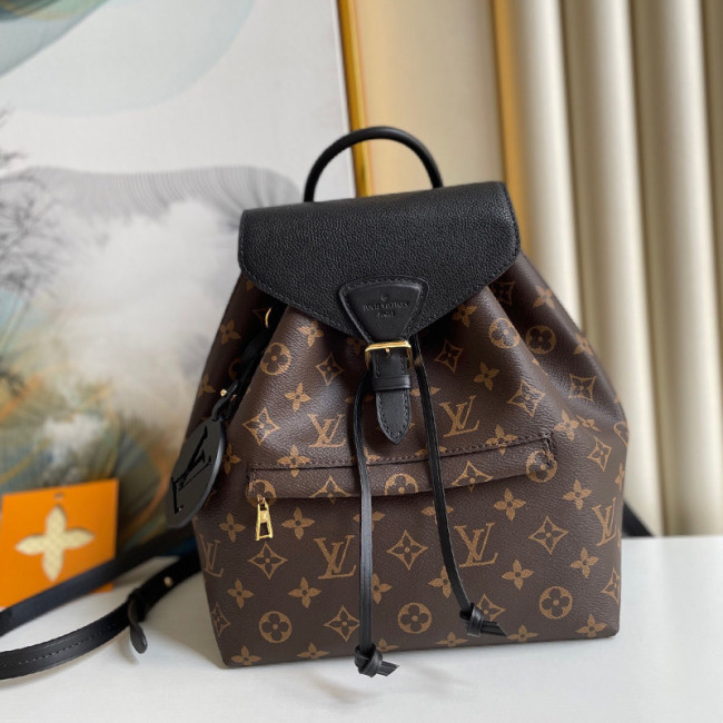 Louis Vuitton Womens Bags Backpacks Luxury Brand MONTSOURIS PM Black Monogram coated canvas and cowhide leather M45515 Whatapp