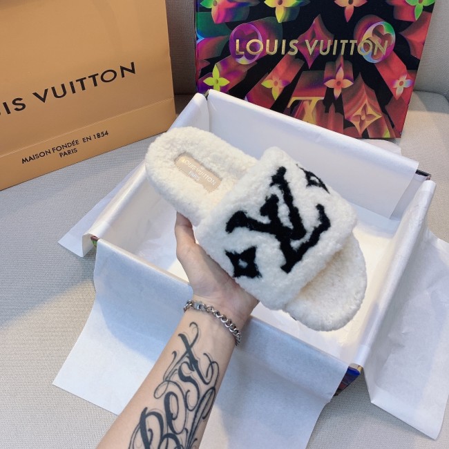 Louis Vuitton Women Shoes Fashion Winter Sandals Slippers Luxury Brand LOCK IT FLAT MULE with Original Box Whatapp