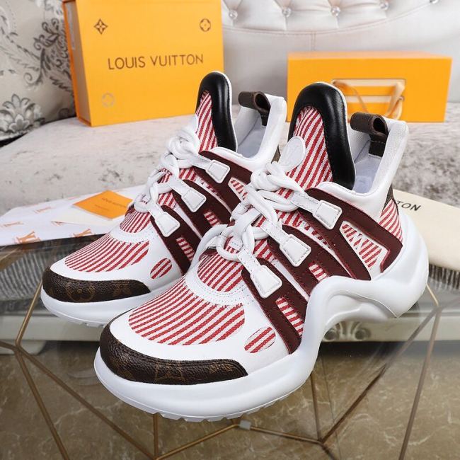 Louis Vuitton Women Shoes Sneakers Luxury Brand Design Fashion LV ARCHLIGHT SNEAKER with Original Box Whatapp