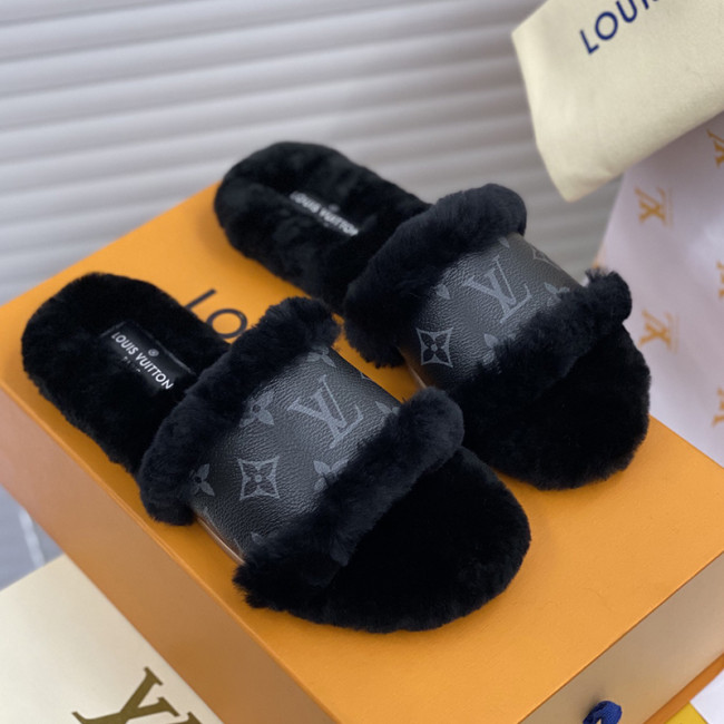 Louis Vuitton Women Shoes Fashion Winter Sandals Slippers Luxury Brand LOCK IT FLAT MULE with Original Box Whatapp