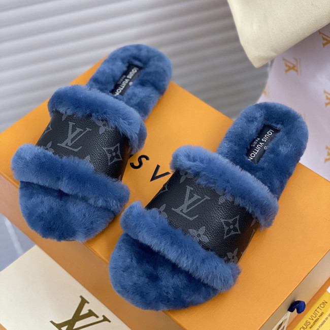 Louis Vuitton Women Shoes Fashion Winter Sandals Slippers Luxury Brand LOCK IT FLAT MULE with Original Box Whatapp